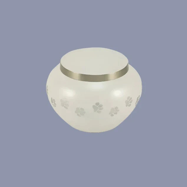 Odyssey Pearl, Paws Pet Cremation Urn, Small Size for Dog or CatUp to 25lbs, Multiple Sizes Available