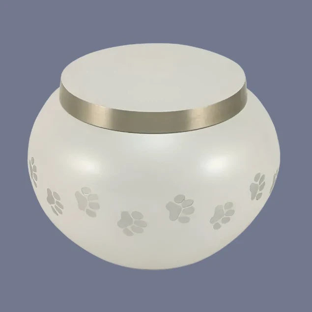 Odyssey Pearl, Paws Pet Cremation Urn, 40lbs, Multiple Sizes
