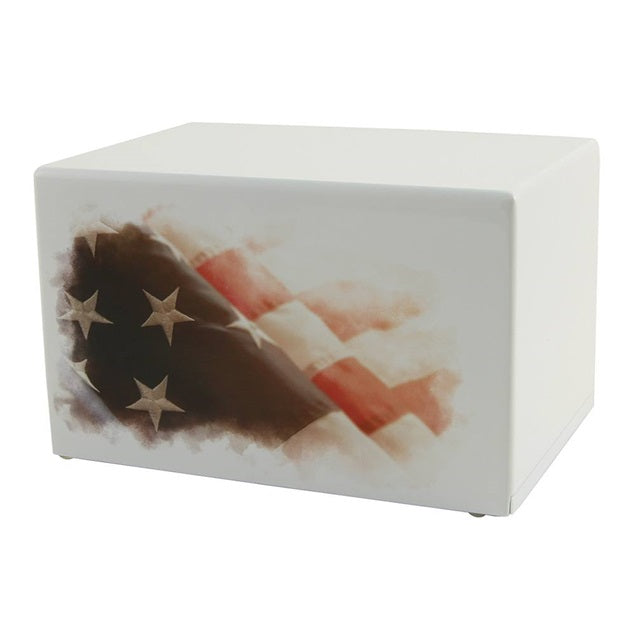 American Flag, Cremation Urn, MDF