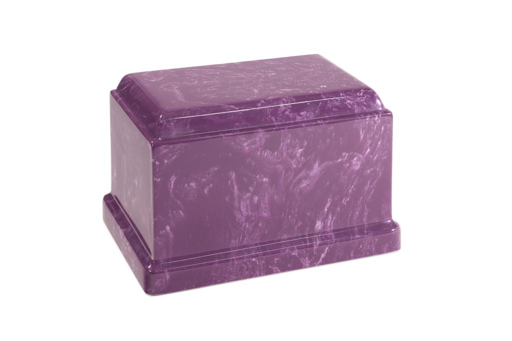 Amethyst, Cultured Marble Cremation Urn, Made in USA, Memory Lane Urns