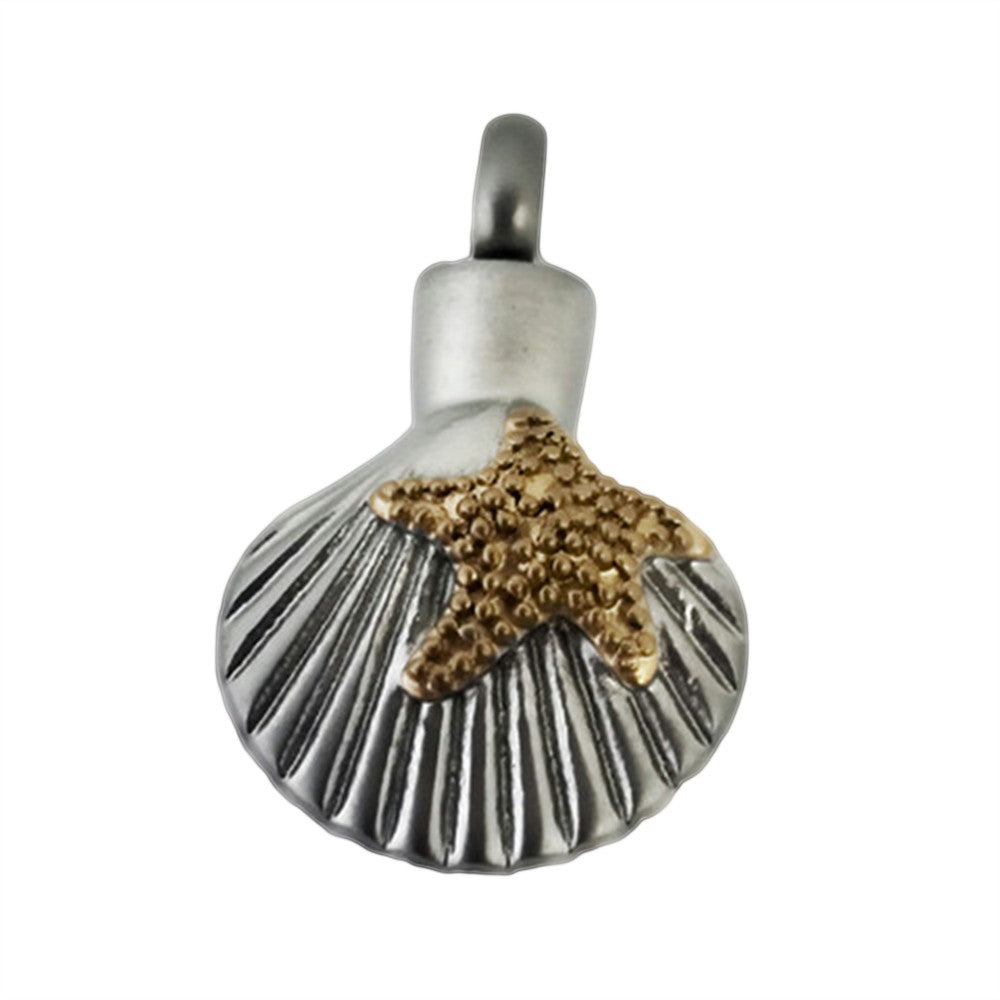 Starfish Shell, Stainless Steel, Cremation Pendant