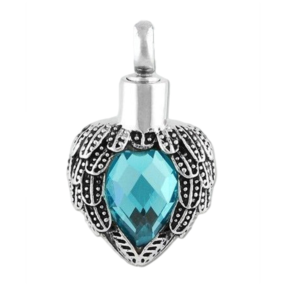 Angel Wings, Stainless Steel, Cremation Pendant