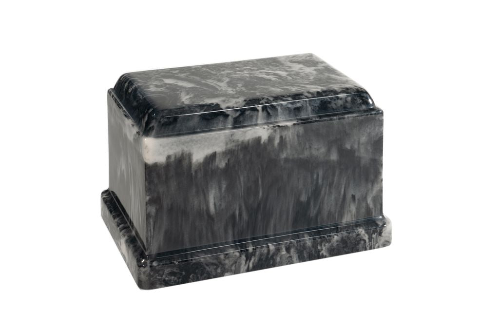 Ebony, Cultured Marble, Adult Cremation Urn, Memory Lane Urns