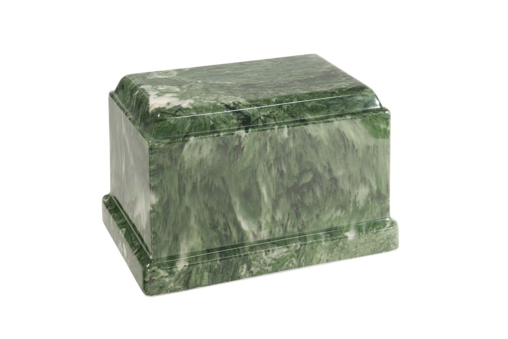 Emerald, Cultured Marble Cremation Urn, Memory Lane Urns