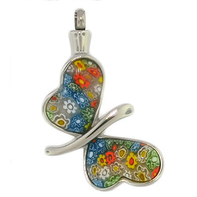 Large Colored Butterfly Cremation Pendant | Vision Medical