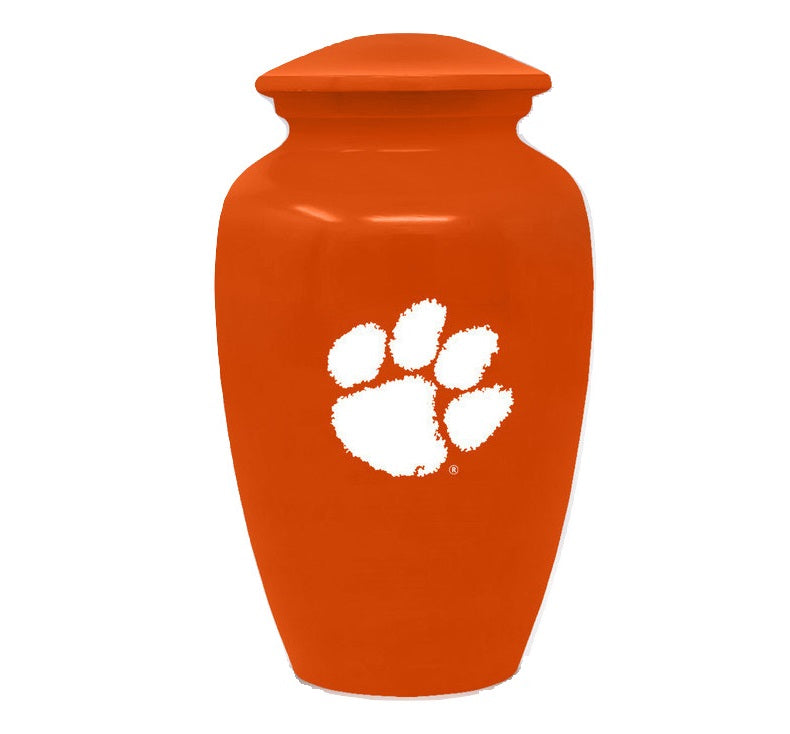 Clemson University Cremation Urn, Adult Ash Urn, Can be Engraved