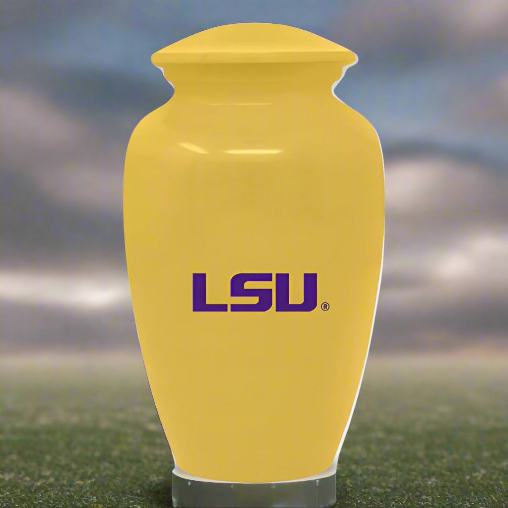 LSU Cremation Urn, Louisiana State University, Adult ash urn, Engraving optional