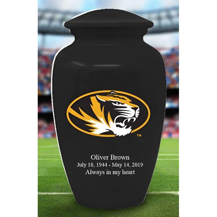 University of Missouri Adult Cremation Urn, Mizzou Adult Ash Urn, Can be engraved