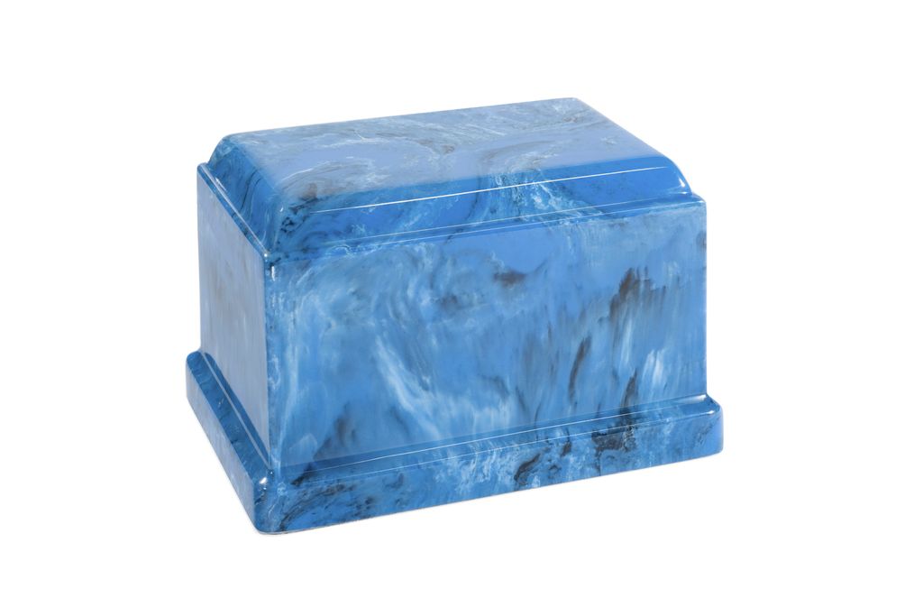 Mystic Blue, Cultured Marble Urn, Memory Urns for Less