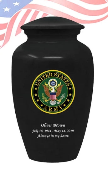 Army, Adult Urn, Military Branches, Patriotic, Engravable, Personalization