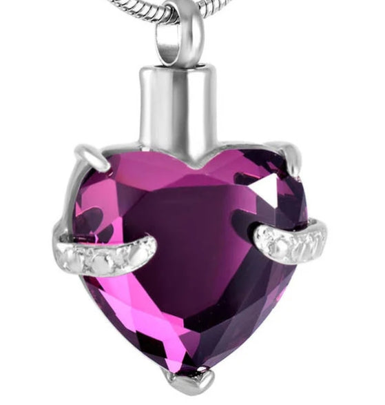 Hold My Heart, Cremation Pendant, Variety of Colors