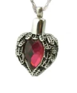 Angel Wings, Stainless Steel, Cremation Pendant