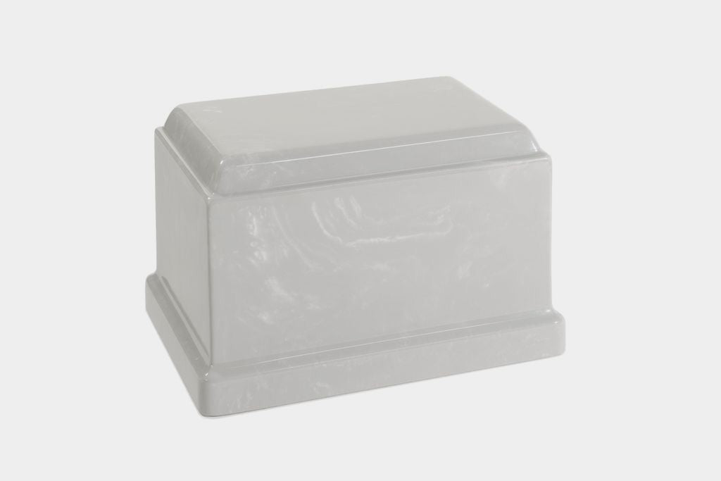 Silver/Grey, Cultured Marble Cremation Urn, Memory Lane Urns