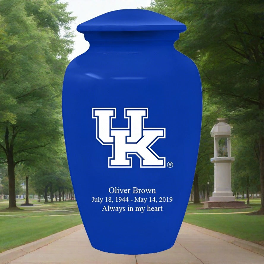 University of Kentucky Cremation Urn, UK Adult Ash Urn, Can be engraved