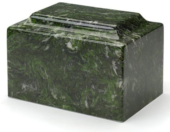 Verde, Cultured Marble Memorial Cremation Urn, Adult Ash Urn, Memory Lane Urns