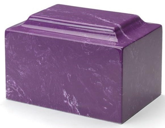 Amethyst, Cultured Marble Cremation Urn, Made in USA, Memory Lane Urns