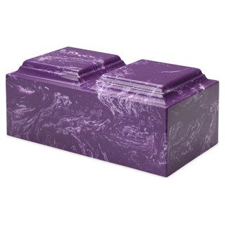Amethyst, Companion Cultured Marble Cremation Urn, Adult Ash Urn, Memory Lane Urns