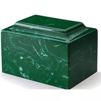 Emerald, Cultured Marble Cremation Urn, Memory Lane Urns