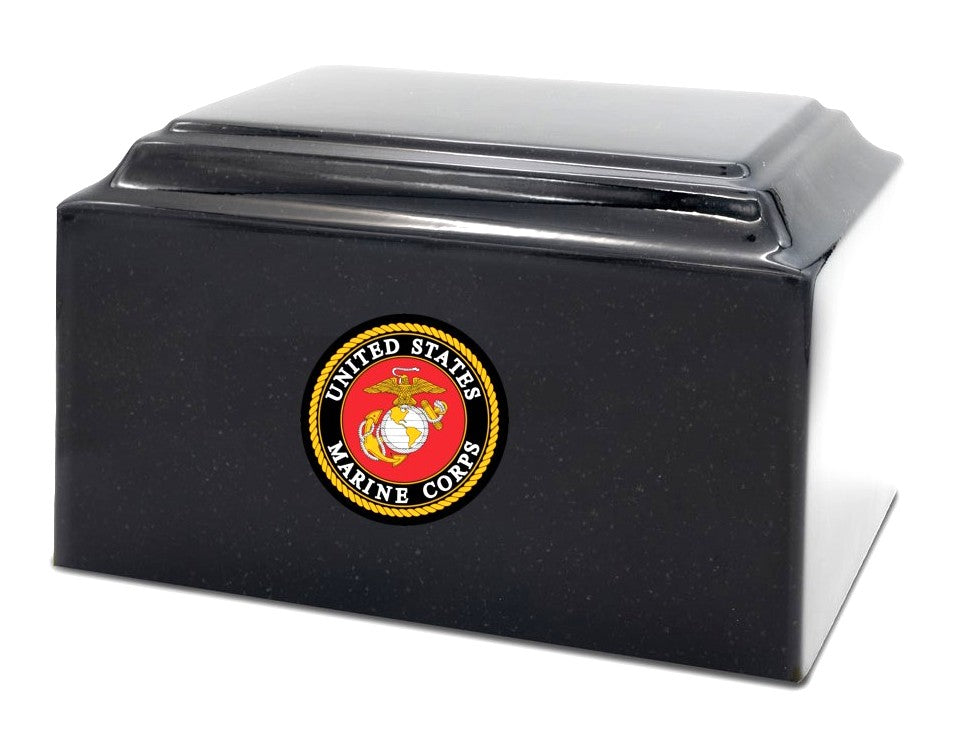 Marines, Cultured Marble Cremation Urn, Military Urns
