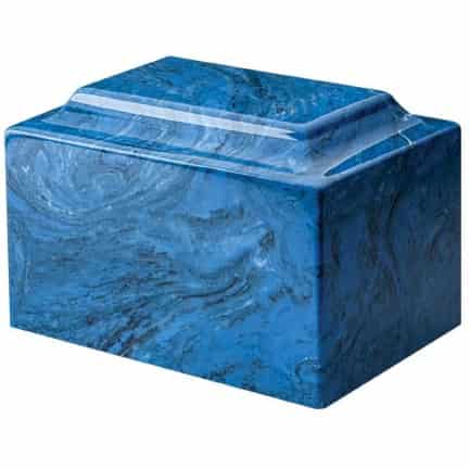 Mystic Blue, Cultured Marble Urn, Memory Urns for Less