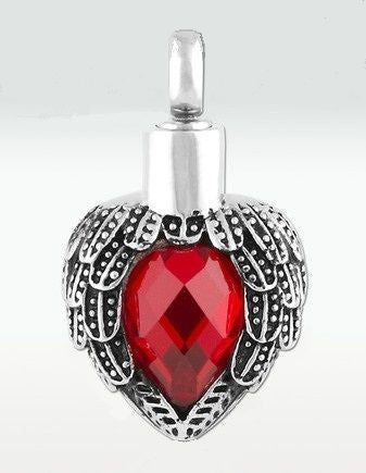 Stainless Steel  Angel Wings Cremation Pendant