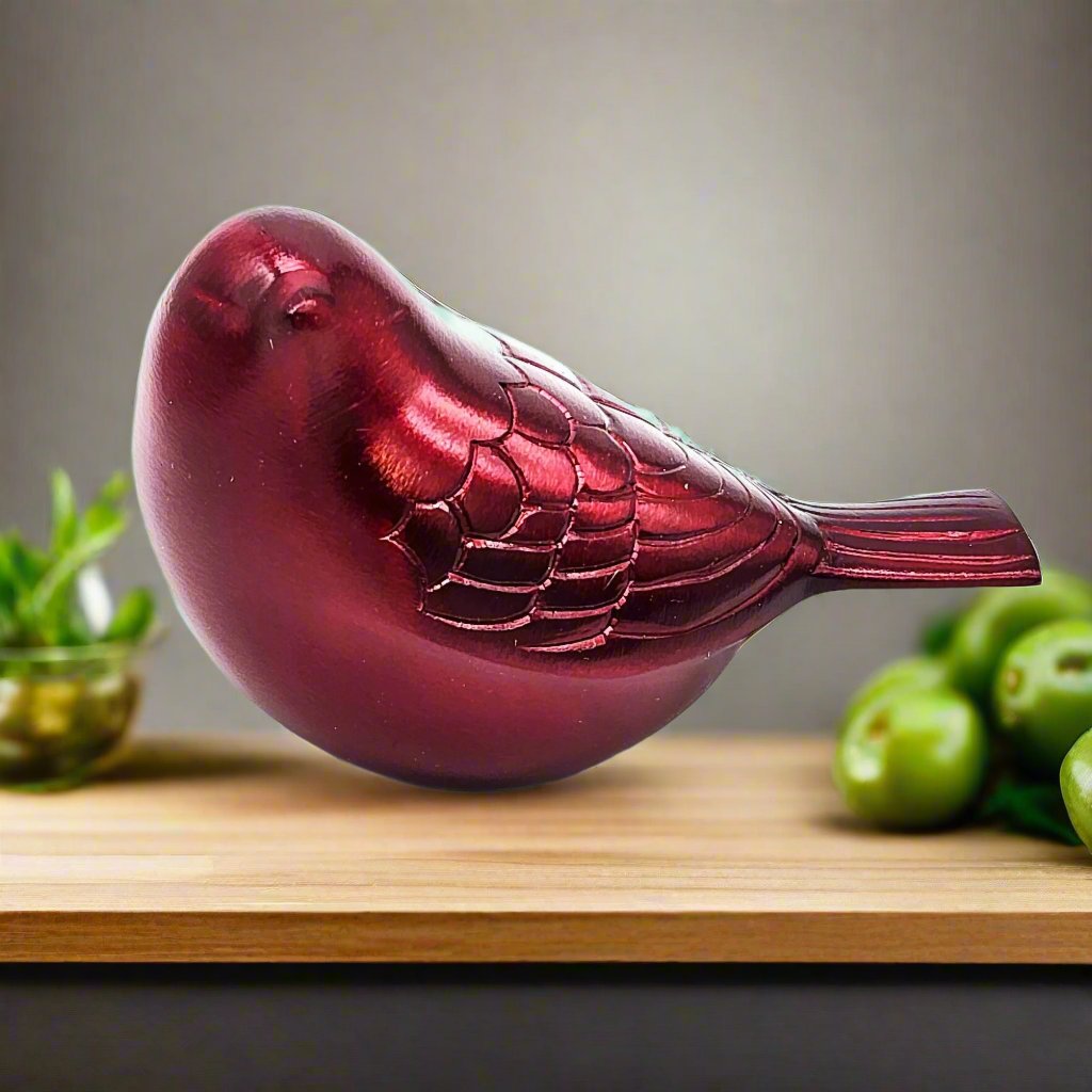 Cardinal Songbird Keepsake, Cremation Urn, Variety of Colors, Metal Songbird Keepsake